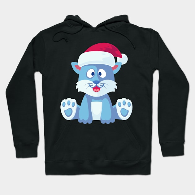 Christmas cute cat Hoodie by andytruong